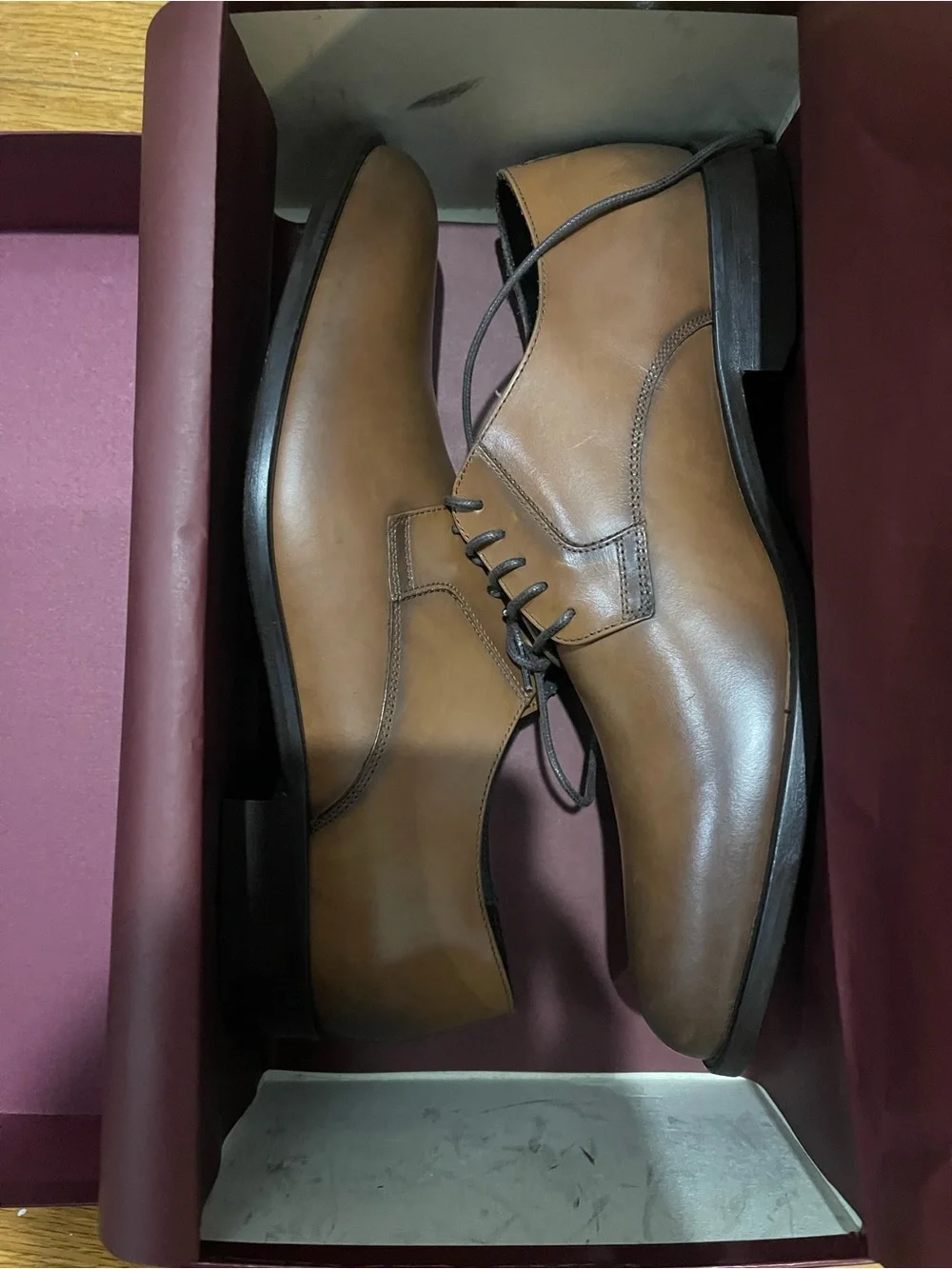 NEW To Boot NY Brown Leather Derby Lace-Up Shoes Sz 10.5